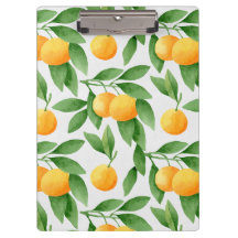 Watercolor oranges or tangerines pattern