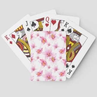 Watercolor Orchids Design 15 Playing Cards