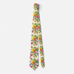 Watercolor Orchids Design 18 Tie