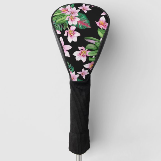 Watercolor Orchids Design 27  Golf Head Cover (Front)