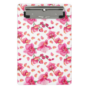 Watercolor Orchids Design 2  Mini Clipboard
