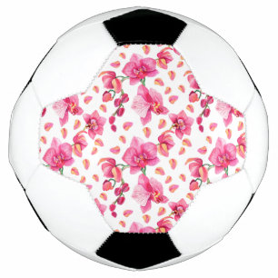 Watercolor Orchids Design 2 Soccer Ball
