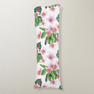 Watercolor Orchids Design 30 Body Cushion