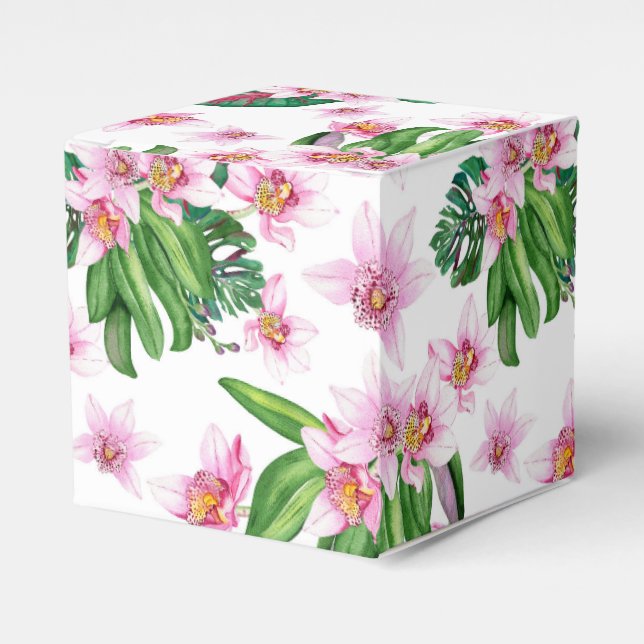 Watercolor Orchids Design 30  Favour Box (Front Side)