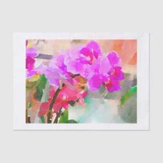 Watercolor Orchids Tissue Paper