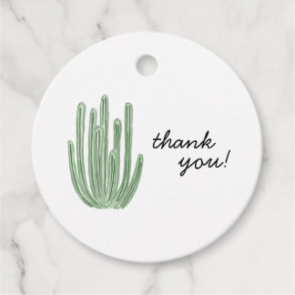 Watercolor Organ Pipe Cactus Bridal Shower Favour Tags