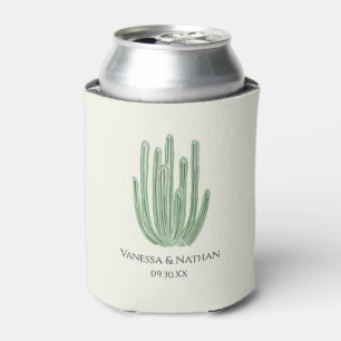 Watercolor Organ Pipe Cactus Wedding Favour Can Cooler