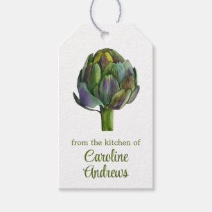 Watercolor Organic Artichoke Gift Tags