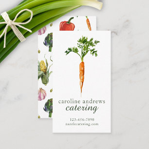 Watercolor Organic Carrot Business Card
