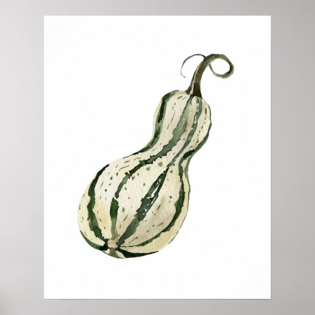 Watercolor Organic Squash Poster (Front)