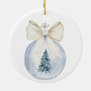 Watercolor Our first Christmas as Grandparents Ceramic Tree Decoration