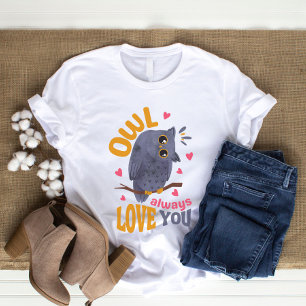 Watercolor Owl Love Puns Owl Always Love You Tri-Blend Shirt