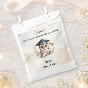 Watercolor Owl Pre-K Kindergarten Graduation Favour Bags