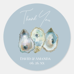 Watercolor Oyster  Classic Round Sticker