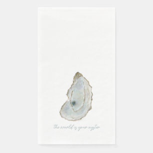 Watercolor Oyster  Napkin