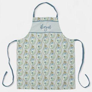 Watercolor Oyster Pattern Apron