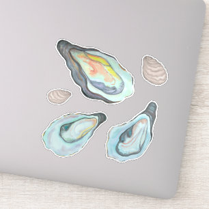 Watercolor Oysters Kiss Cut Vinyl