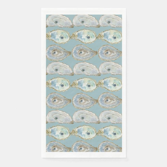 Watercolor Oysters Napkin (Front)