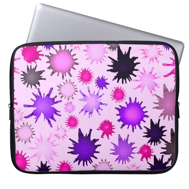 Watercolor Paint Blotter Laptop Sleeve (Front)