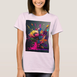 Watercolor Paint Design Girl's T-Shirt