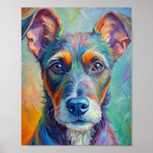 Watercolor Paint Dog Poster 