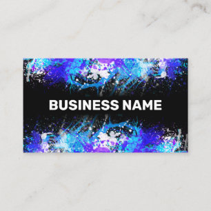 Watercolor paint splash abstract business card