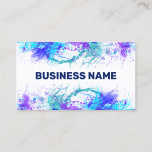 Watercolor paint splash abstract  business card