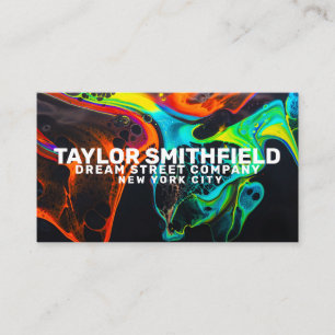 Watercolor Paint Splatter Business Card