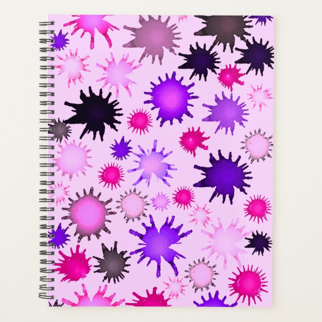 Watercolor Paint Splatter Planner (Front)