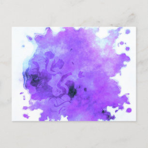 Watercolor Paint Splotches - Purple  Postcard