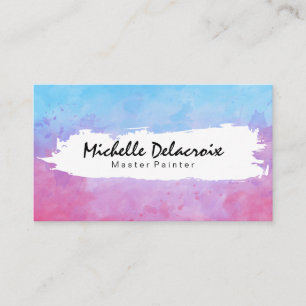 Watercolor Paint Texture Expressive Art Business Card
