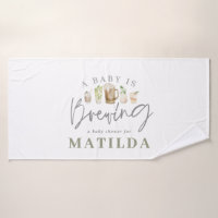 watercolor painted drinks baby shower
