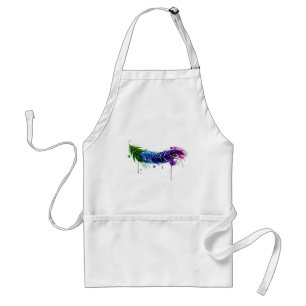 Watercolor Painted Feather Standard Apron