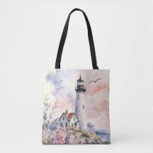 Watercolor Painted Lighthouse