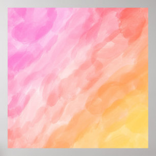 Watercolor painted pastel poster
