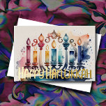 Watercolor Painting Abstract Hanukkah Menorah<br><div class="desc">Watercolor Painting Abstract Hanukkah Menorah</div>