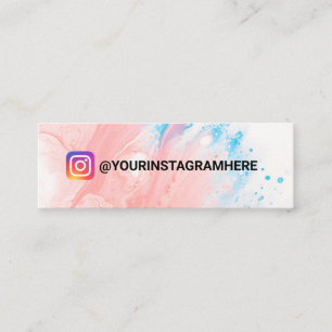 Watercolor Painting Abstract Pattern Social Media Mini Business Card