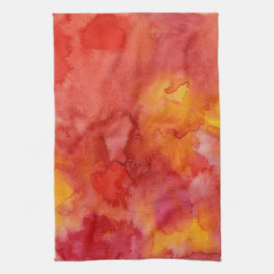 Watercolor painting background. tea towel