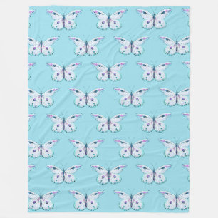 Watercolor Painting Butterfly 3a Fleece Blanket