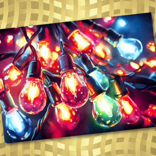 Watercolor Painting Christmas Holiday String Light (Creator Uploaded)