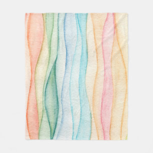 Watercolor painting colourful painting fleece blanket