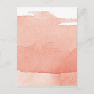 Watercolor Painting Coral Pink Ombre Modern Art Postcard
