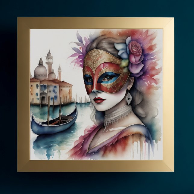 Watercolor Painting Female Venetian Mask III Poster (Creator Uploaded)