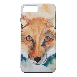 Watercolor Painting Fox Wild Abstract Mammal iPhone 8 Plus/7 Plus Case