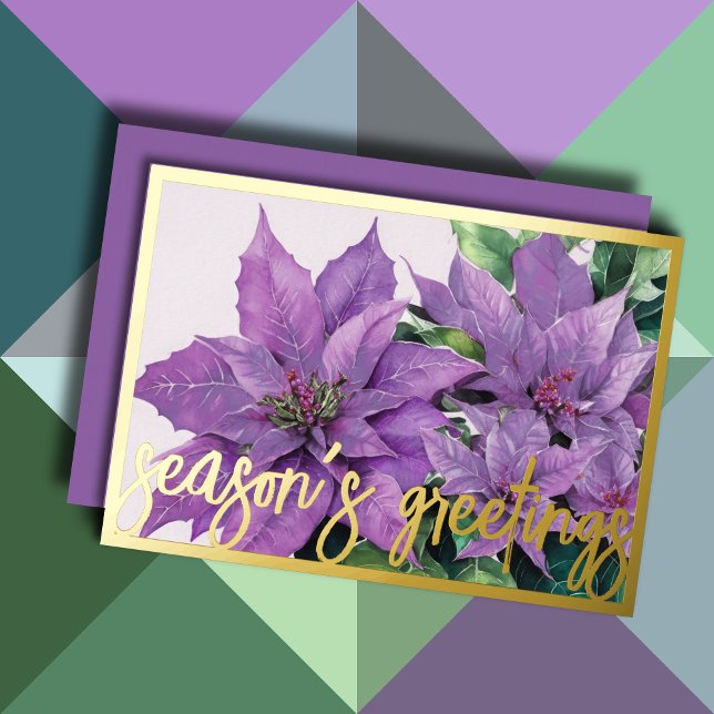 Watercolor Painting Lavender Poinsettia Christmas (Creator Uploaded)