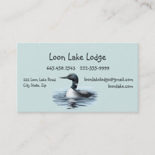 Watercolor Painting Loon, Wilderness Bird Business Card