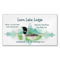 Watercolor Painting Loon, Wilderness Bird 