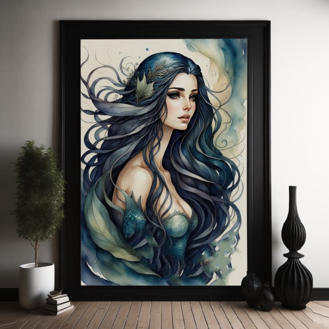 Watercolor Painting Mermaid Poster (Creator Uploaded)