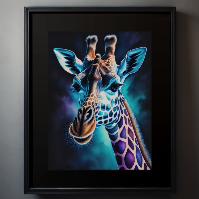 Watercolor Painting of a Giraffe 3:4 Poster (Creator Uploaded)