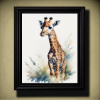 Watercolor Painting of a Giraffe 5:4